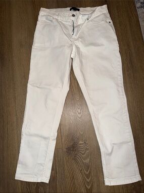 Banana Republic Straight-Leg White Jeans